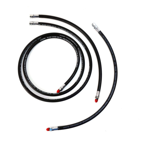 halcyon singles hose kit rubber black hoses with brass fittings in 7', 22" necklace and 24" HP
