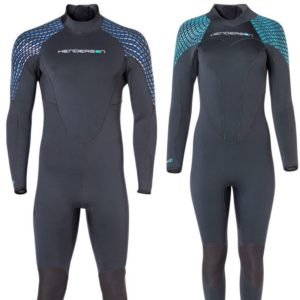 Henderson Greenprene Wetsuit mens and ladies one piece back zipper wetsuit logo on front chest