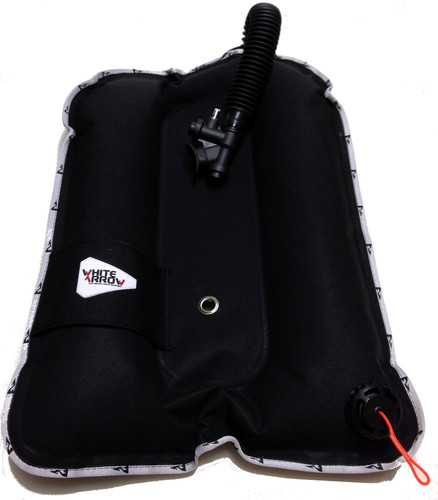 White Arrow Bat Wing a heavy duty single bag Cordura Wing made of neutral buoyant material with a low profile design and simple inflator and dump
