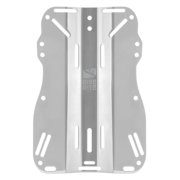 dive rite stainless steel xt backplate high gloss finish