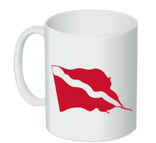 Wavy Dive Flag Ceramic Mug