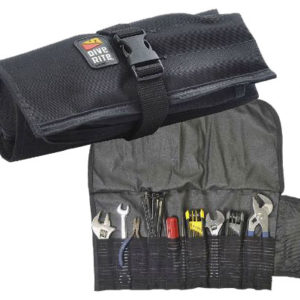 The Dive Rite Tech Tool bag specifically for diving tools. Toolbag holds two crescent wrenches, screwdriver, 1/2 wrench, pick, pliers, nips, tie wraps, o rings and small parts like air spools. Stretch pockets with silicone gripper inside keeps tools in place while a zipper pocket holds o-rings and other small necessities.