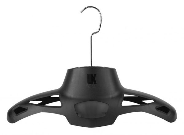 Underwater Kinetics HangAir Drying System made of recycled plastic with a computer fan that plugs into an ac adapter to dry your drysuit or wetsuit. Stainless Steel hook