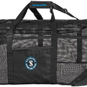 scubapro mesh n roll bag with carry handles and wheels to make transportation easy