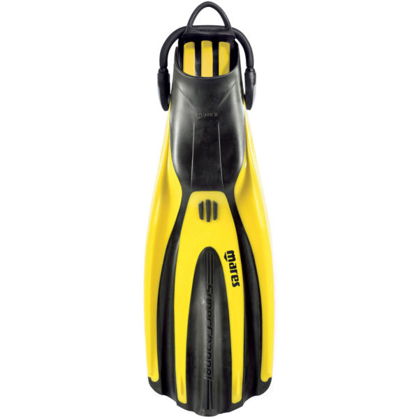 Mares Avanti Superchannel OH Fins Yellow with bungee strap