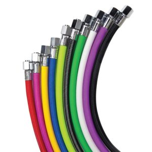 ScubaFlex Low Pressure BCD Hoses are coloured braided low pressure hoses