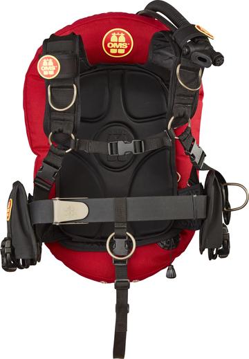 OMS IQ Lite Performance Mono Signature System with red wing and crotch strap