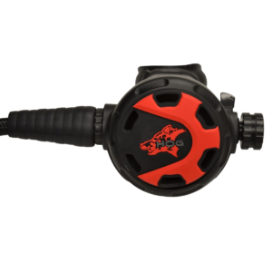 HOG Classic 2 Regulator Second Stag black and red with pre-dive/dive switch and adjustable breathing