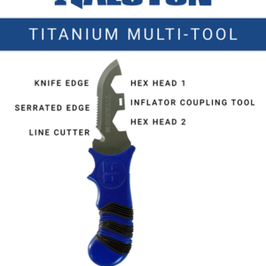 Halcyon Titanium Multitool Dive Knife with sheath