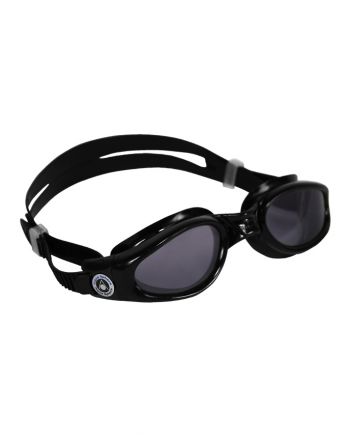 Aqua Sphere Kaiman Goggles Smoke Black Goggles with tinted lenses offer a dual lens google with silicone eye sockets for super fit