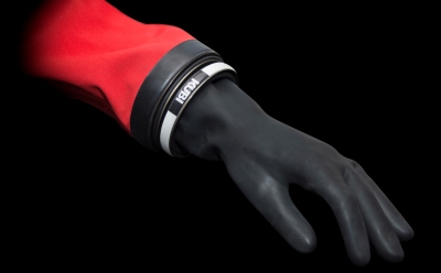 Kubi Dry Glove System Standard Range removable cuff ring system on latex wrist seal