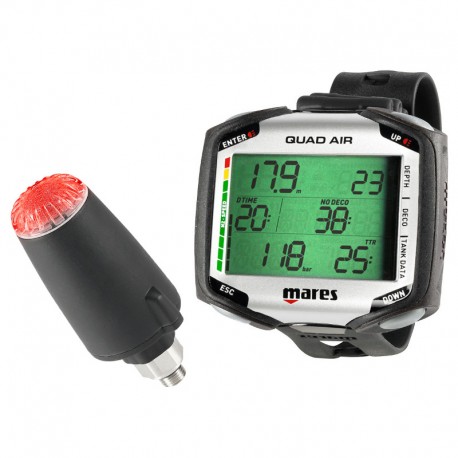 mares quad air computer back-lit with optional led red light transmitter