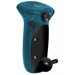 Analox O2EII Pro Nitrox Analyzer with Flow Meter is a handheld oxygen analyzer. Green and black body with a calibration wheel