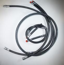 halcyon sidemount hose kit has all the rubber low and high pressure hoses for Sidemount Diving. 7 foot primary, 32 inch secondary, 2 6 inch high pressure hoses, 2 15" BCD Hoses
