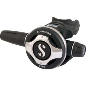 Scubapro S60 second stage regulator black with silver face plate and adjustable breathing