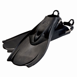 hollis f1 fins black with spring heel straps