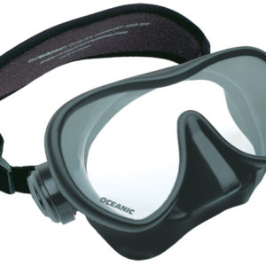 oceanic shadow mask frameless mask with single glass pane and neoprene mask strap