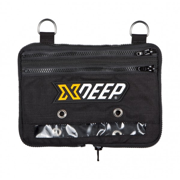 xDeep Expandable Cargo Pouch is made from high-quality, durable Cordura material. Equipped with not one, but two steel D-ring as a additional mount points, and two partitions enclosed with a zipper. Two double-ended carabiners and bungee strap included providing convenient attachment to your harness. By sliding the zipper it is possible to further extend the space provided by the cargo bag if you ever need to pack up something bigger