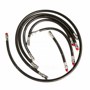 Halcyon JJ CCR Hose Kit has a series of different length rubber low and high pressure hoses with brass crimped fittings to keep them secure and safe