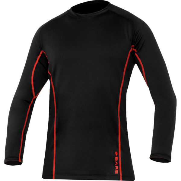 The BARE Ultrawarmth Base Layer Brave is the perfect aid for underneath your undresuit to help you improve comfort and brave the icy waters, as the BARE Ultrawarmth Base Layer features Celliant® Infrared Thermal Technology. Celliant Infrared Thermal Technology is FDA-determined as a heat recovery medical device. Designed to replace the older SB System base layers, Ultrawarmth seals in warmth and creates a protective heat barrier so divers can stay warmer for longer, even during their most chilling adventures. Advanced stretch breathable fabric draws moisture away from the body and creates a dry zone, next-to-skin barrier, while moisture is dispersed over a larger surface for quick evaporation. Power every dive with Ultrawarmth protection. Available in Men's and Women's Sizes.