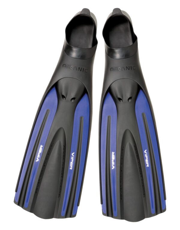 oceanic viper full foot fins blue and black