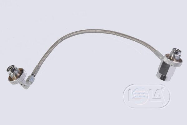 Lola PTH 300 single input dual fill hose with stainless steel braided hose and brass DIN 300 bar fittings