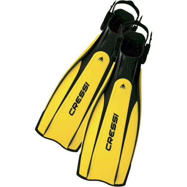 Cressi Pro Light Fins Yellow with strap