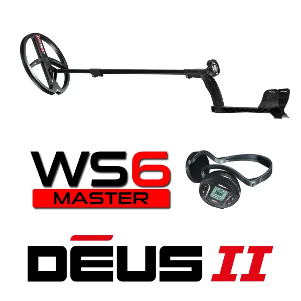 XP Deus II Metal Detector 9" Multi Frequency Coil and Wireless Headphones